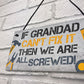 Grandad Fix It Man Cave Sign Garage Shed Wall Sign Birthday Xmas