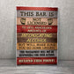 Bartender License Plaque Bar Signs For Home Pub Bar Garden