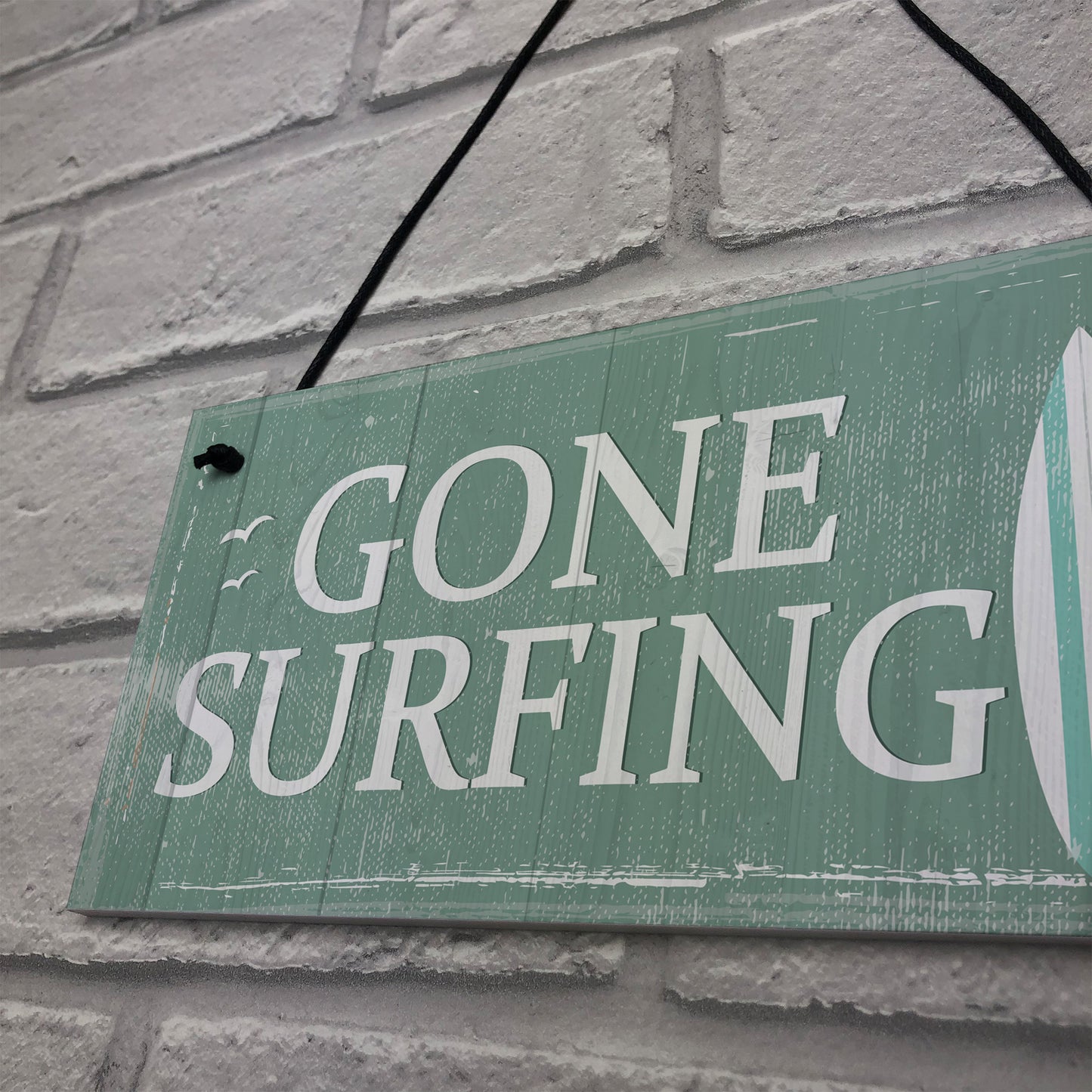 one Surfing Hanging Plaque Nautical Decor Beach Seaside Chic