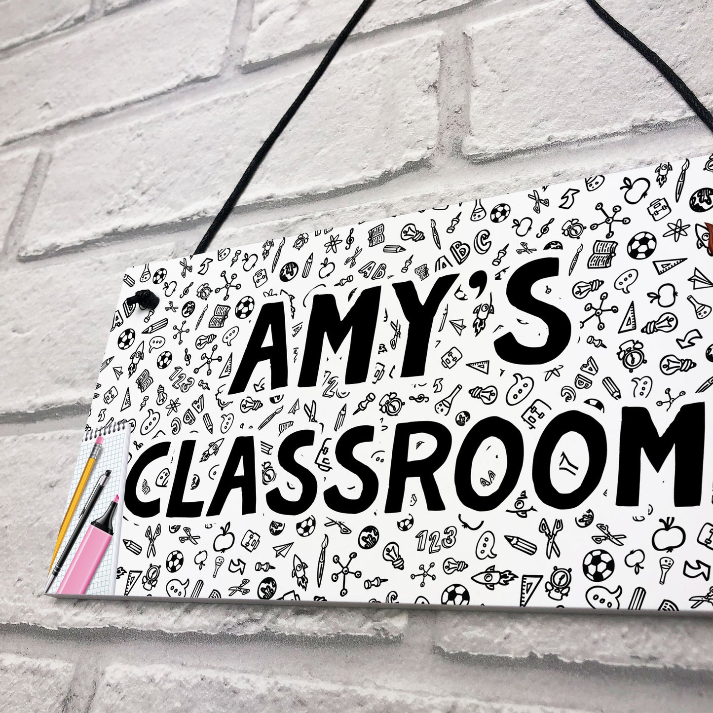 Hanging Classroom Sign Personalised Gift For Daughter Teacher