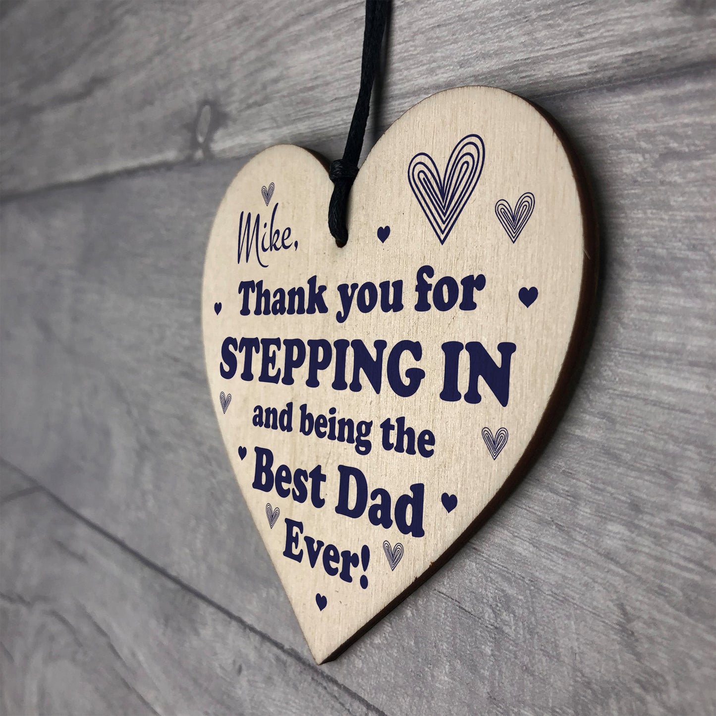 Personalised Stepdad Gift For Birthday Fathers Day Cute Thankyou