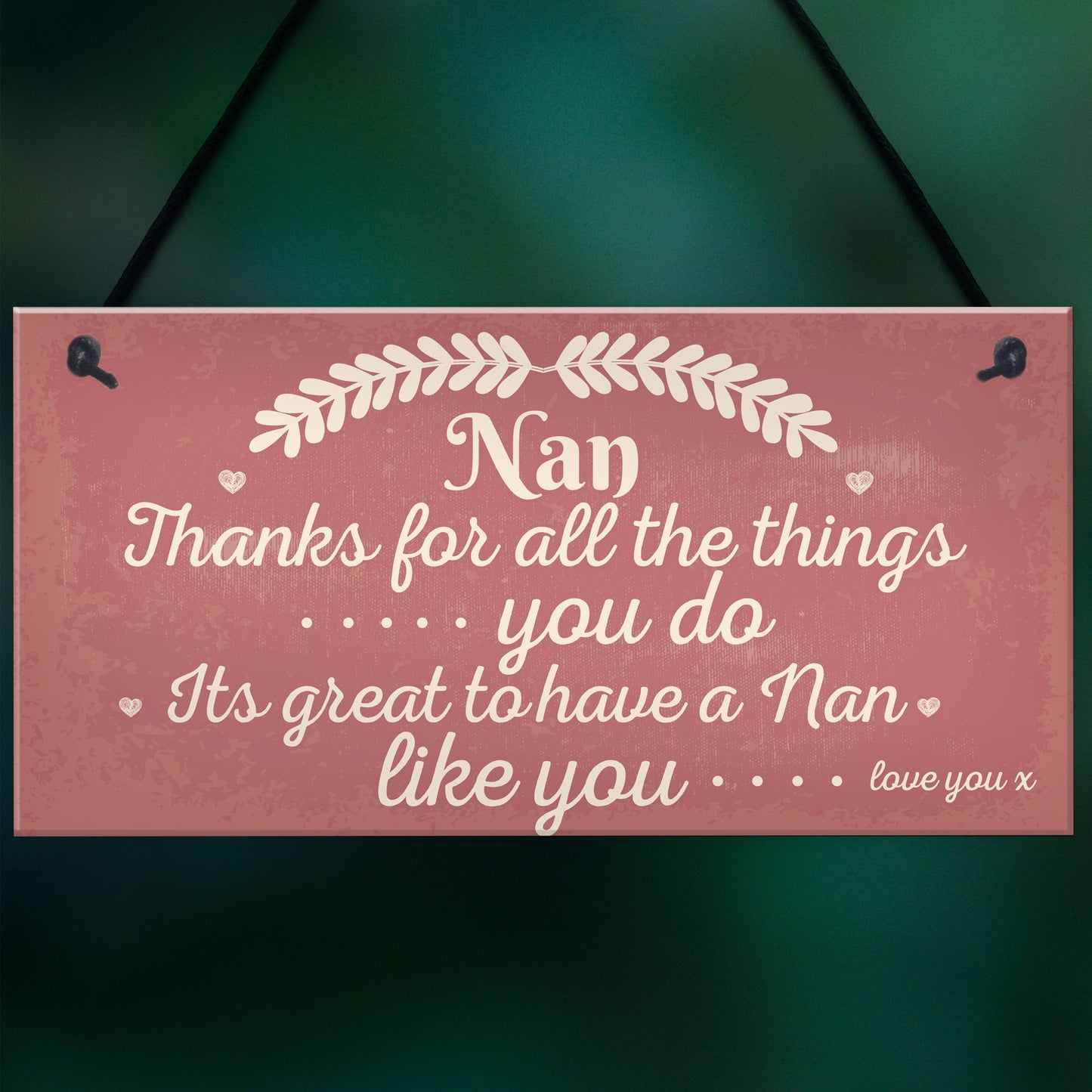 Nan Love You All Hanging Plaque Nanny Grandma Birthday Gift SIGN