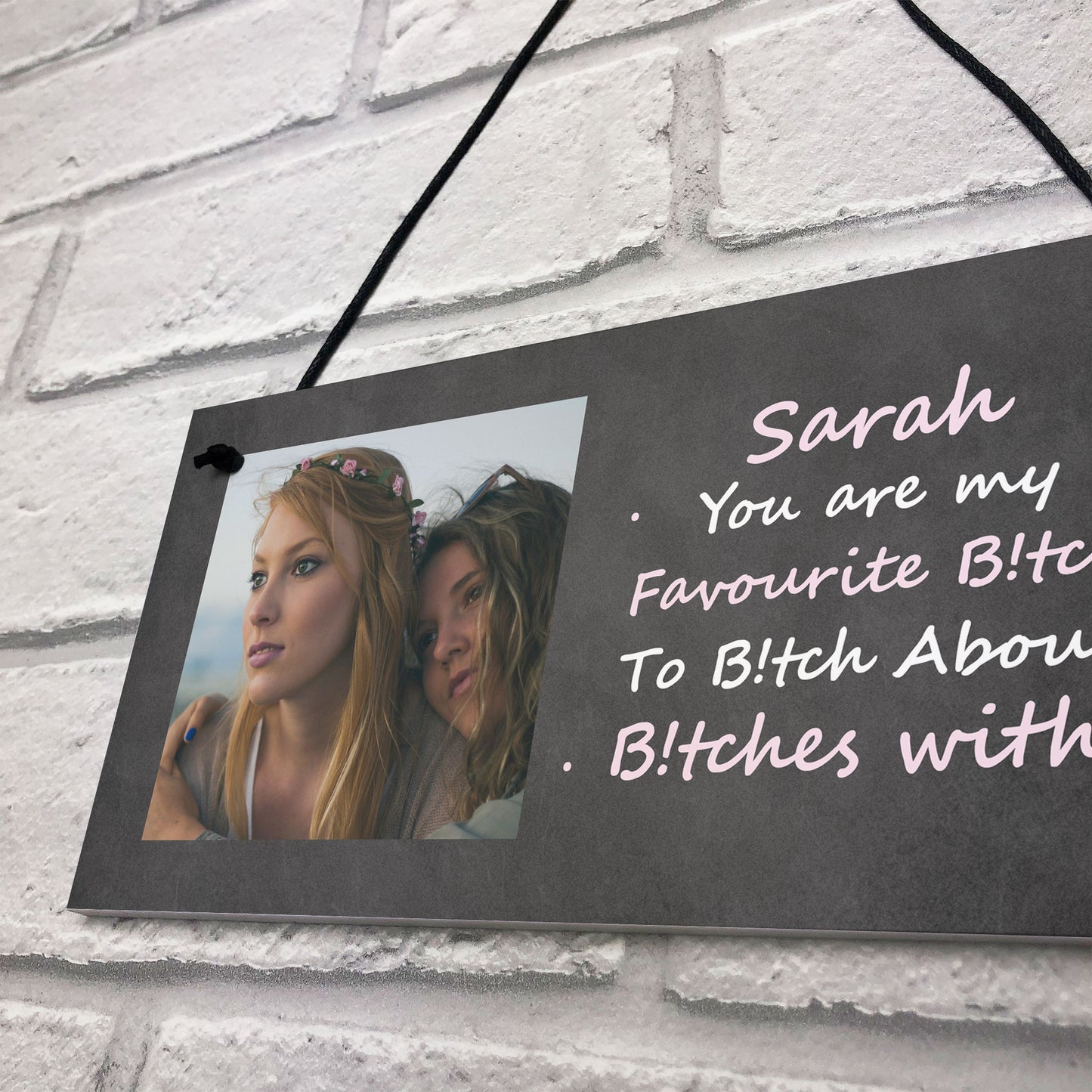 PERSONALISED Photo Friendship Gift Plaque Funny Sign Christmas G