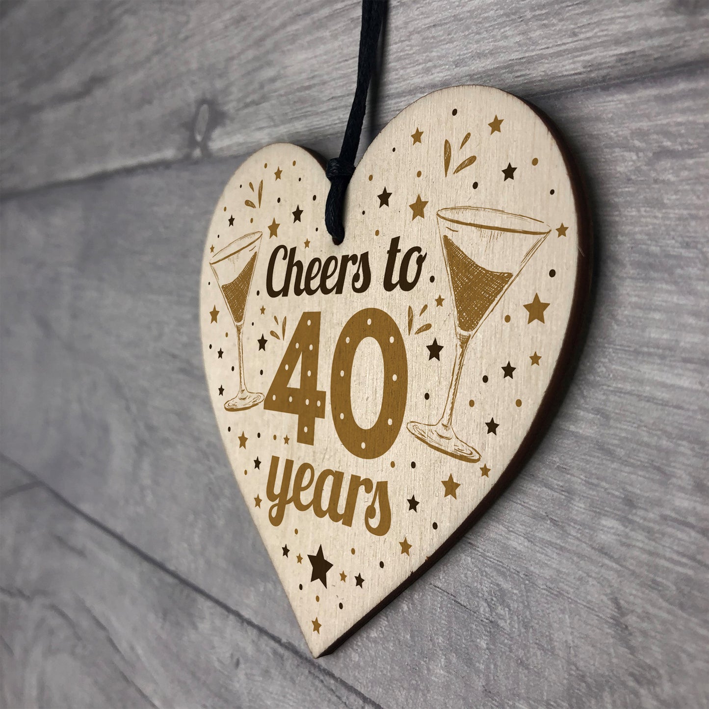 40th Birthday Gifts For Women / Men Heart 40th Birthday Cards