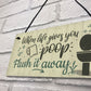 Bathroom Sign Shabby Chic Funny Poop Toilet Loo Door Sign Home