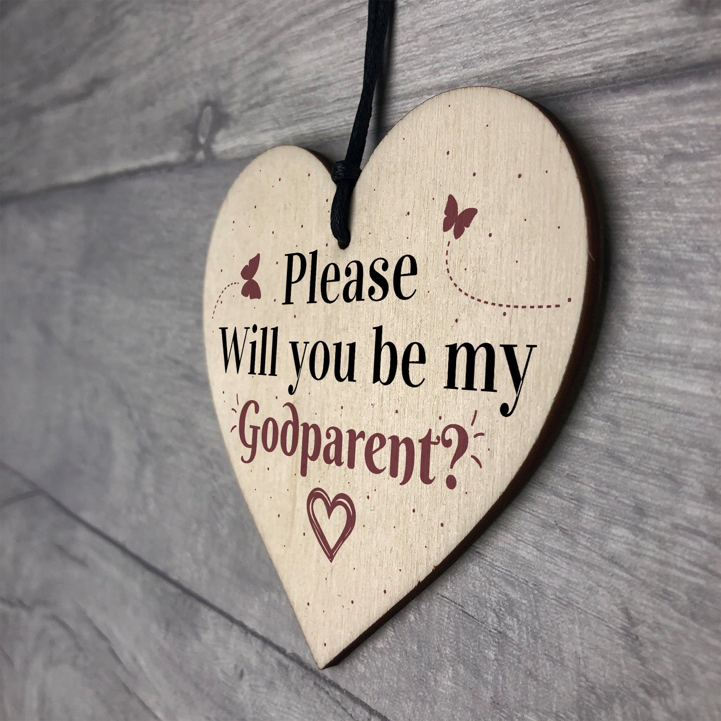 Handmade Godparent Asking Gift For Christening Special Keepsake