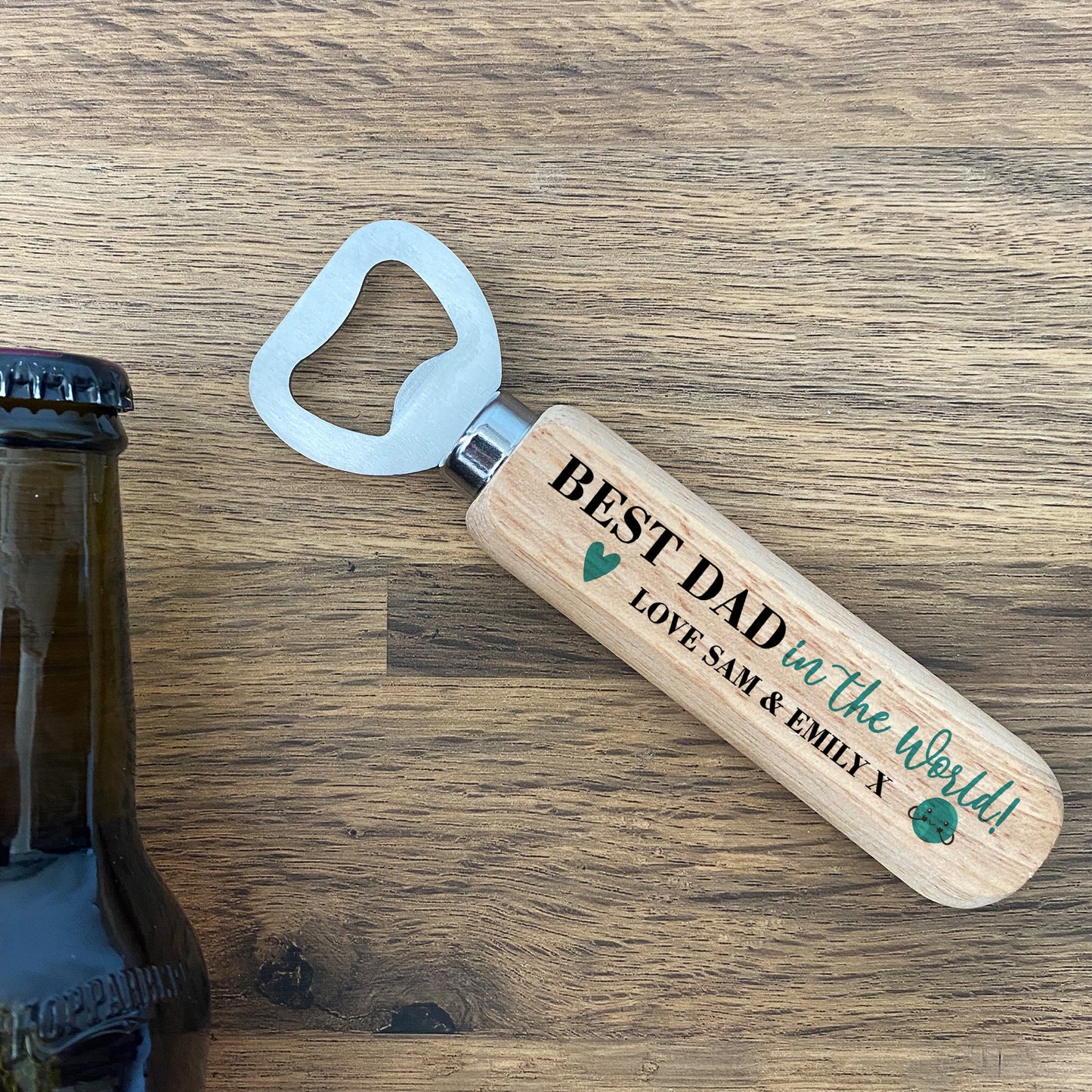 Best Dad In The World Bottle Opener Personalised Gift For Dad