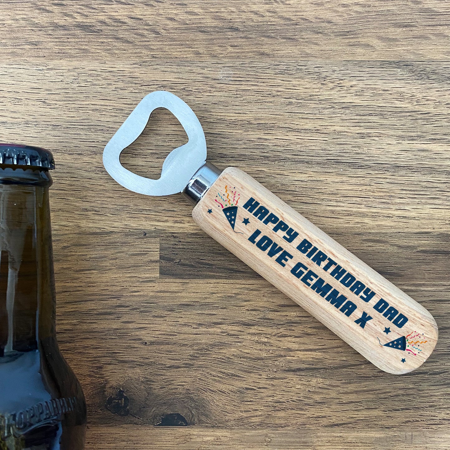 Birthday Gift For Dad Wood Bottle Opener Dad Gift From Daughter