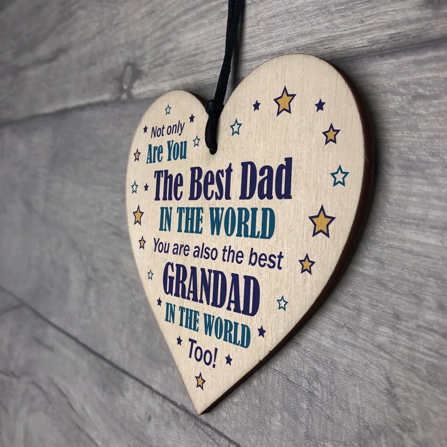 Best Dad And Grandad Heart Novelty Birthday Christmas Gifts