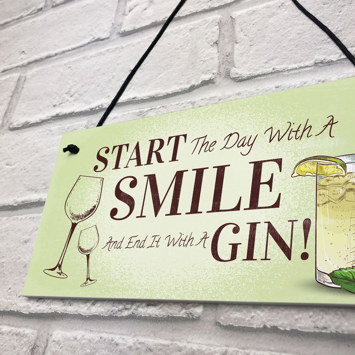Funny Gin Gift Hanging Kitchen Bar Plaque Gin Lover Gift