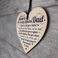 Dad Christmas Presents Wooden Heart Birthday Gifts For Daddy