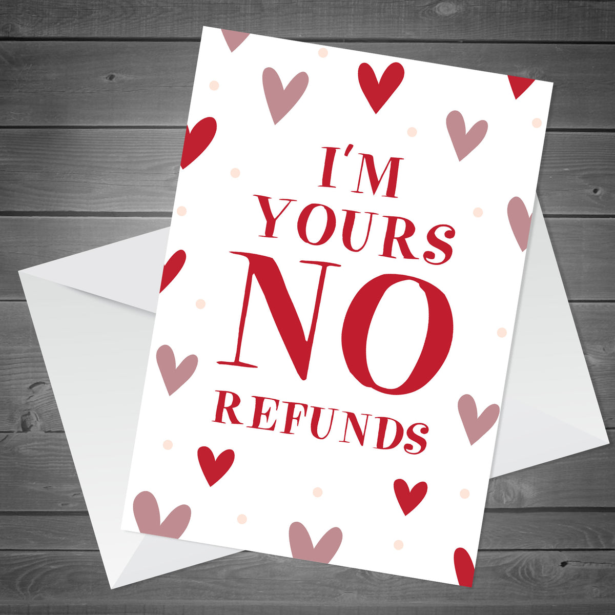Funny Valentines Anniversary Card and Wood Heart For Him Her