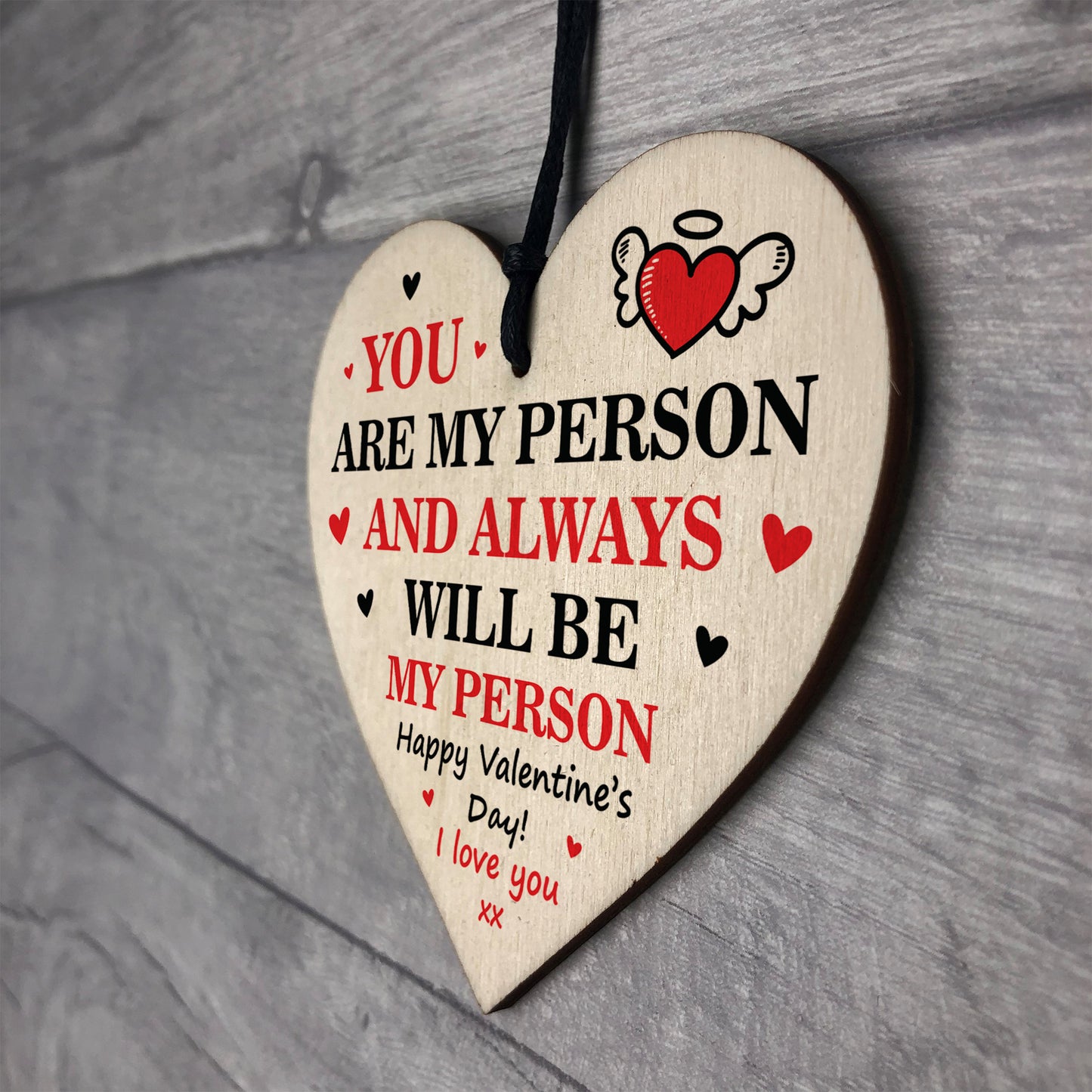 Valentines Wooden Heart Gift For Him Her Valentines Day Gift