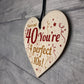 Funny 40th Birthday Gifts For Women Men Card Hanging Wood Sign