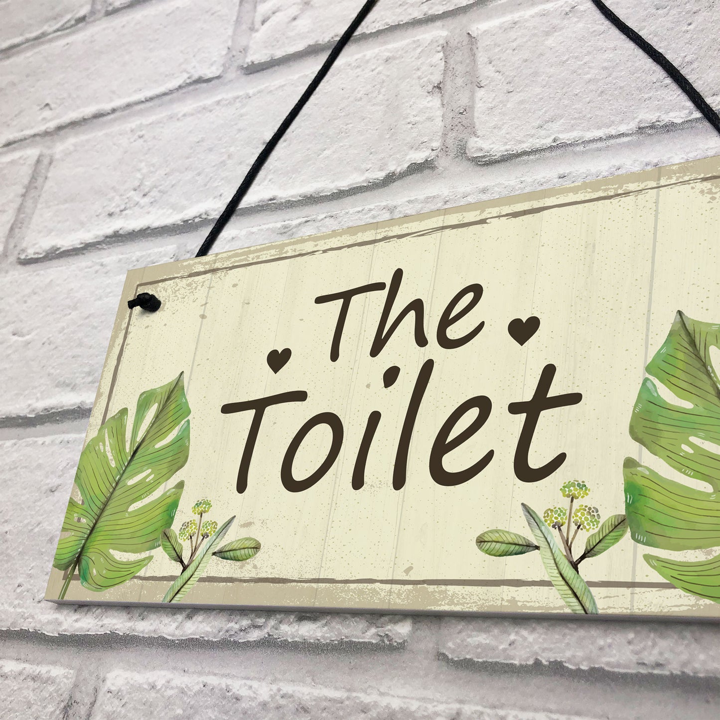 Shabby Chic Toilet Sign Door Plaque Bathroom Sign Home Decor