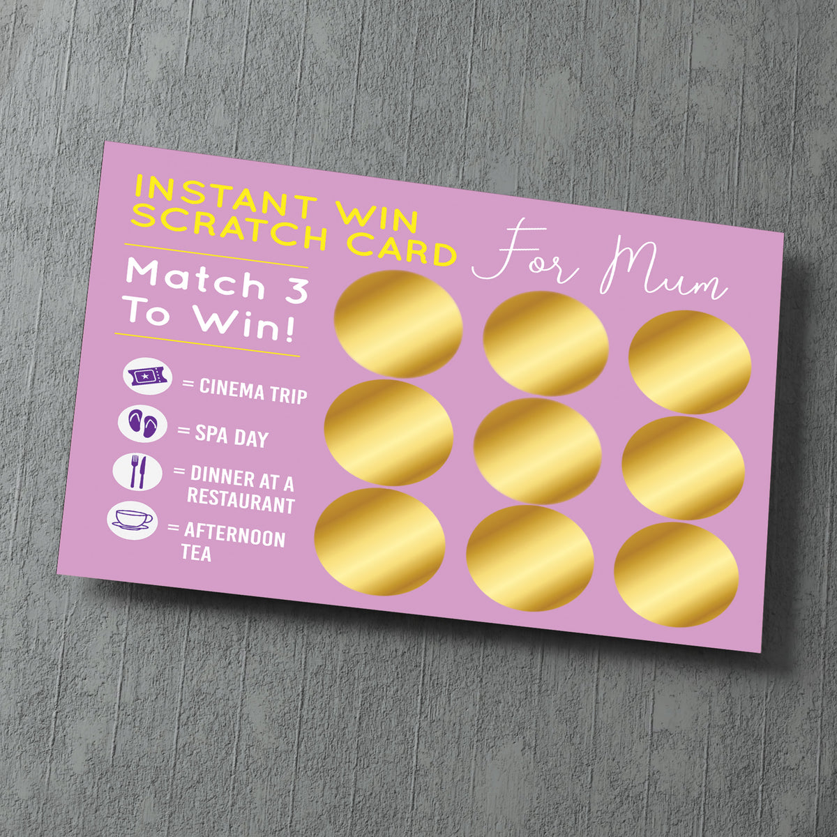 Mum Scratch Card Mothers Day Birthday Gift for Mum Surprise Gift