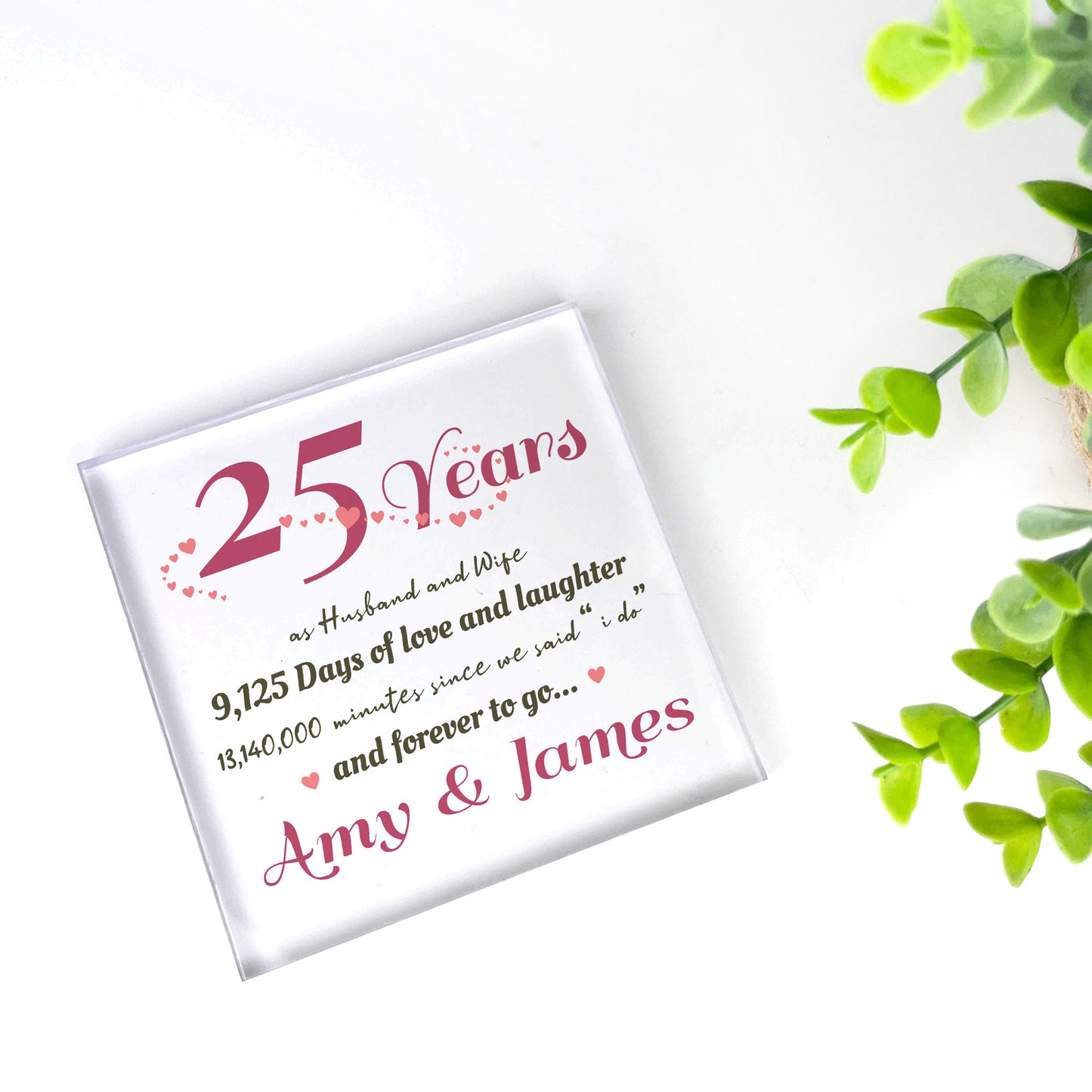 25th Wedding Anniversary Gift For Husband Wife Personalised