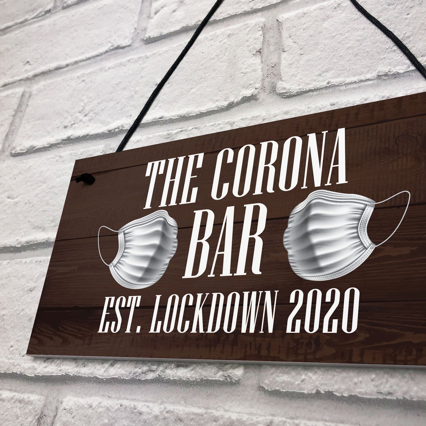 The Corona Bar Lockdown Sign Novelty Bar Hanging Sign Man Cave