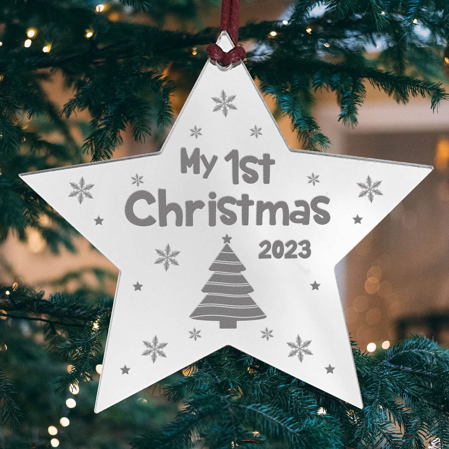 My 1st Christmas 2023 Hanging Christmas Decoration Engraved