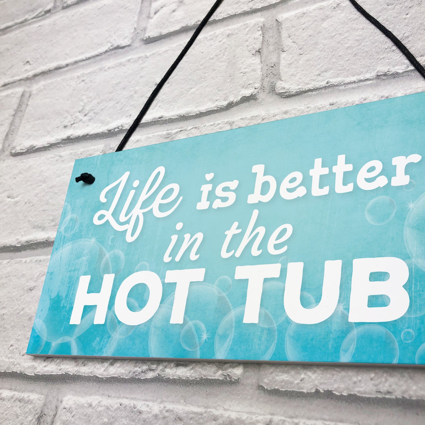 Novelty Hot Tub Sign Garden Hanging Wall Outdoor Plaque Jacuzzi