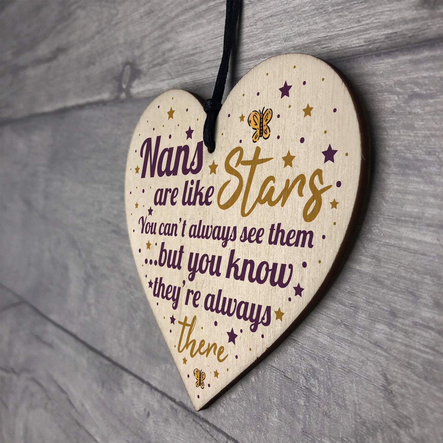 Nan Gift For Christmas Birthday Heart Plaque Keepsake THANK YOU