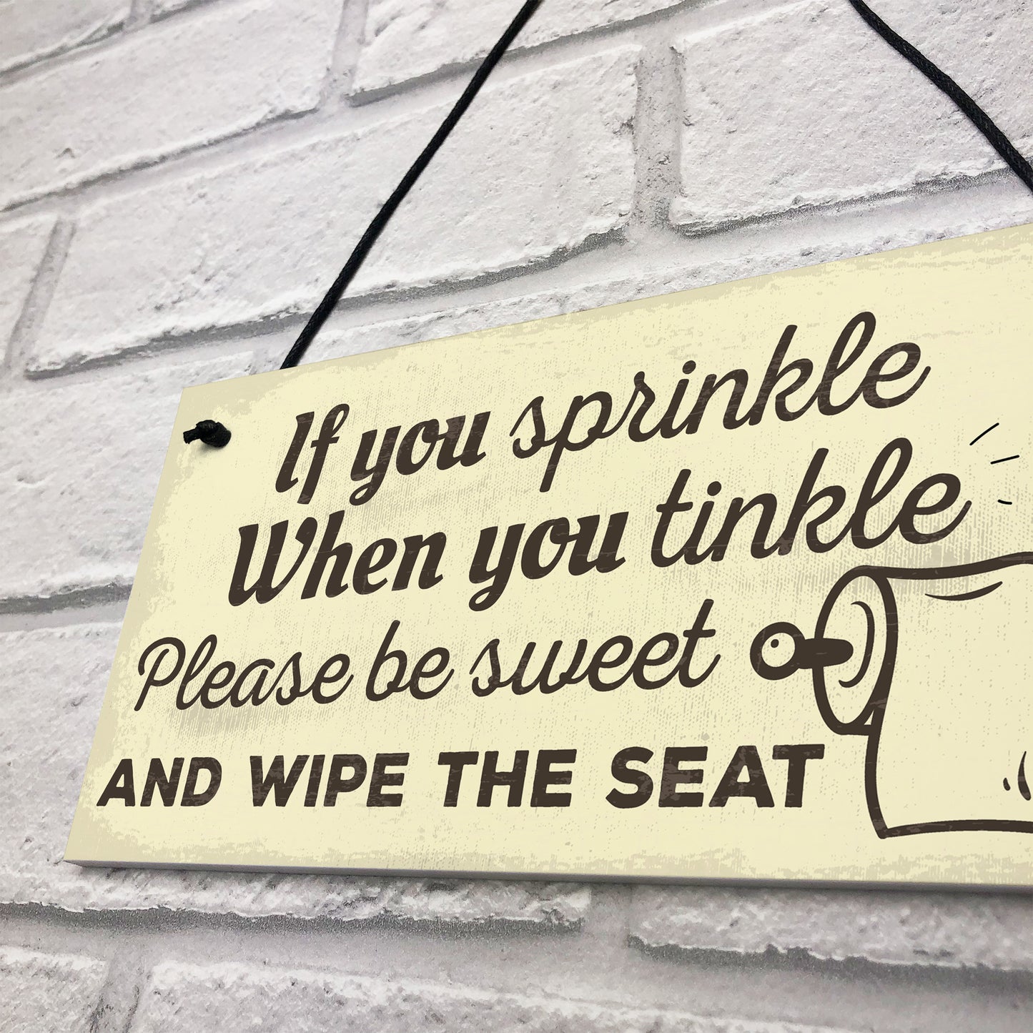 Funny Toilet Bathroom Sign For Door Hanging Plaque For House