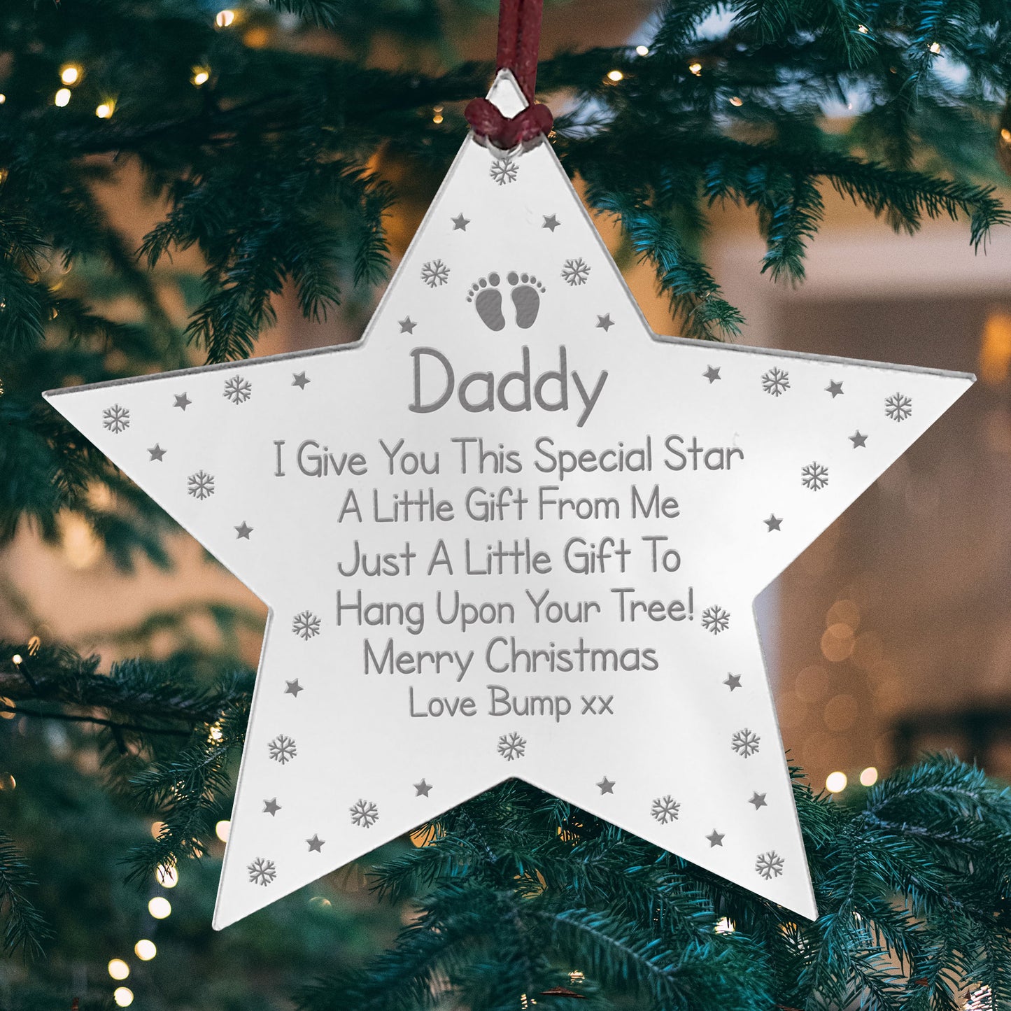 Daddy To Be  Gift Engraved Star From Bump Gifts Christmas Gift