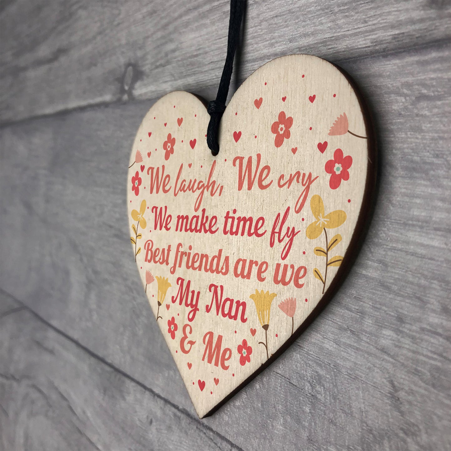 Cute Nan Gift Wood Heart Mothers Day Gift For Nan Birthday Gift