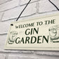 Gin Bar Welcome Sign Novelty Home Bar Decor Gifts Garden Sign