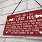 Love You Plaque Hanging Plaque Anniversary Valentines Day Gift