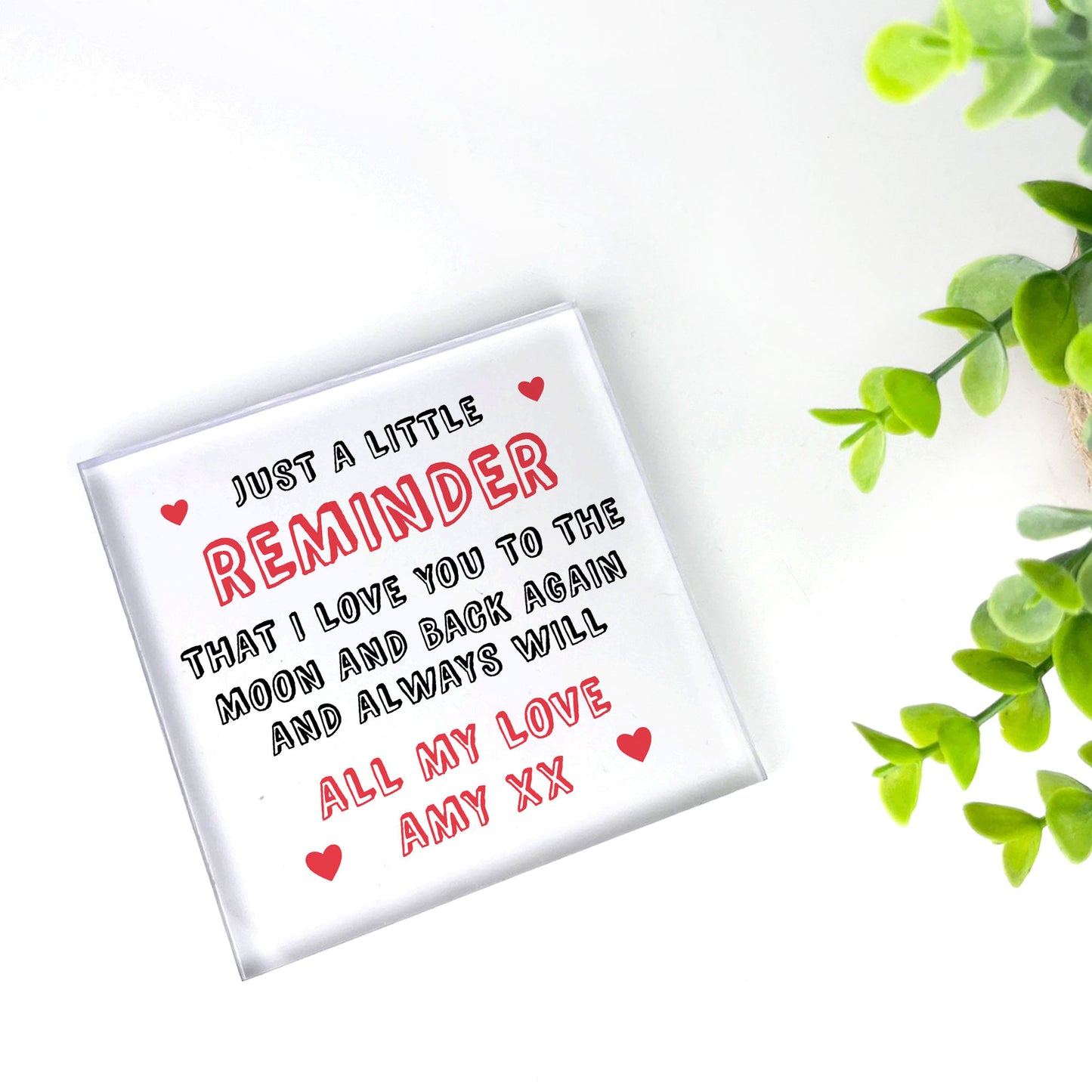 Personalised Valentines Day Gifts For Him Her Remind I Love You