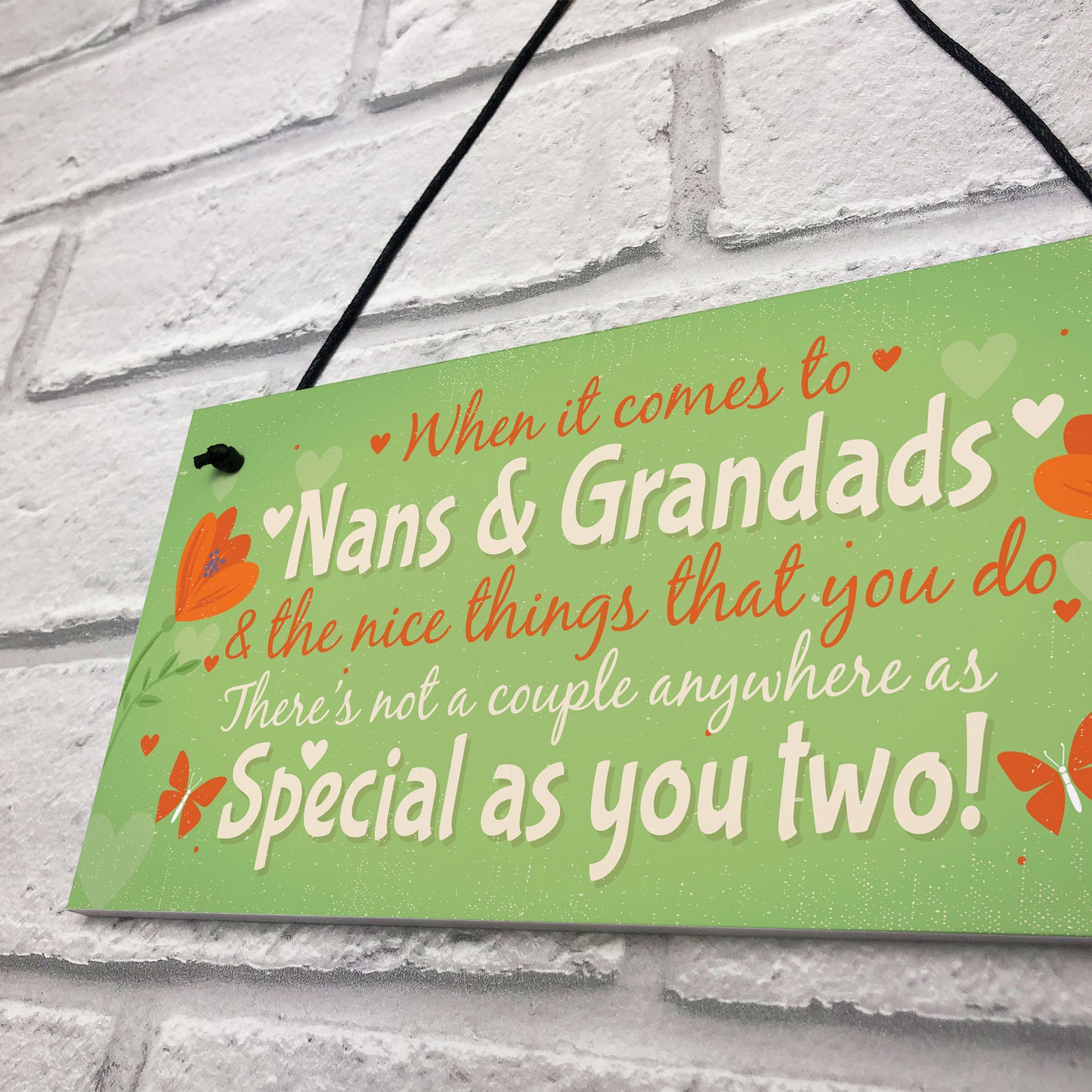 Gifts For NAN And GRANDAD Hanging Plaque Thank You Gift Keespake