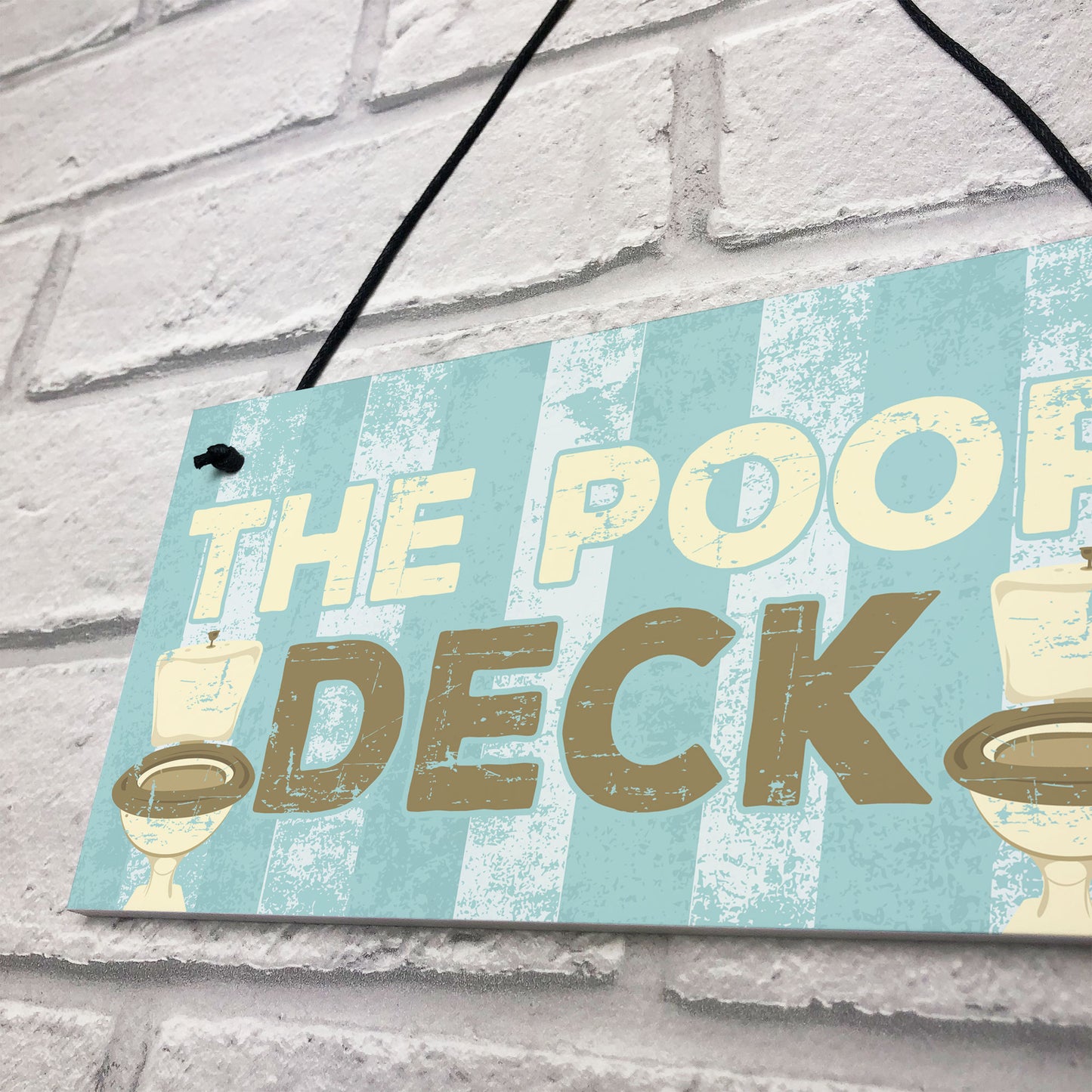 Nautical Bathroom Sign Poop Deck Funny Bathroom Toilet Loo Sign