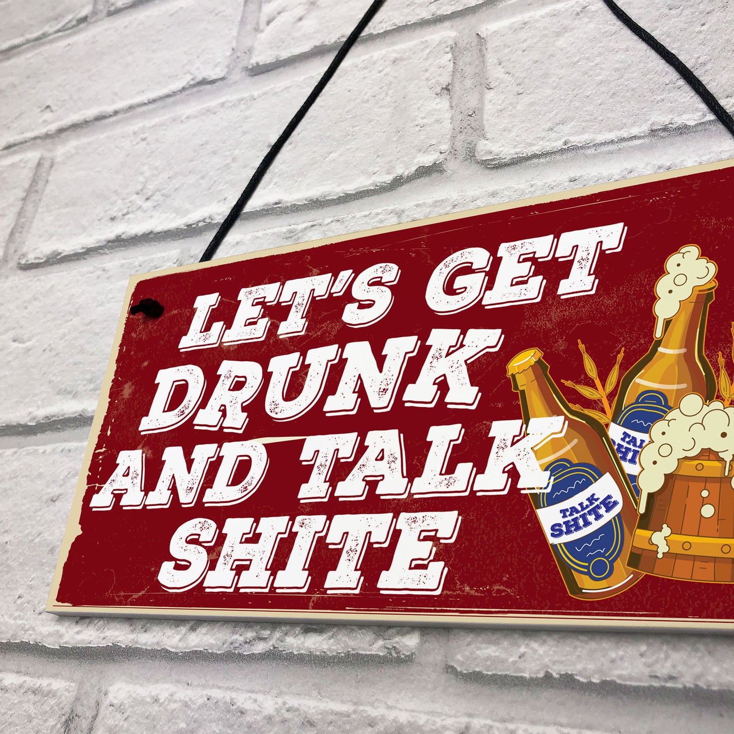 Funny Alcohol Sign Man Cave Home Bar Pub Hanging Plaque Vodka