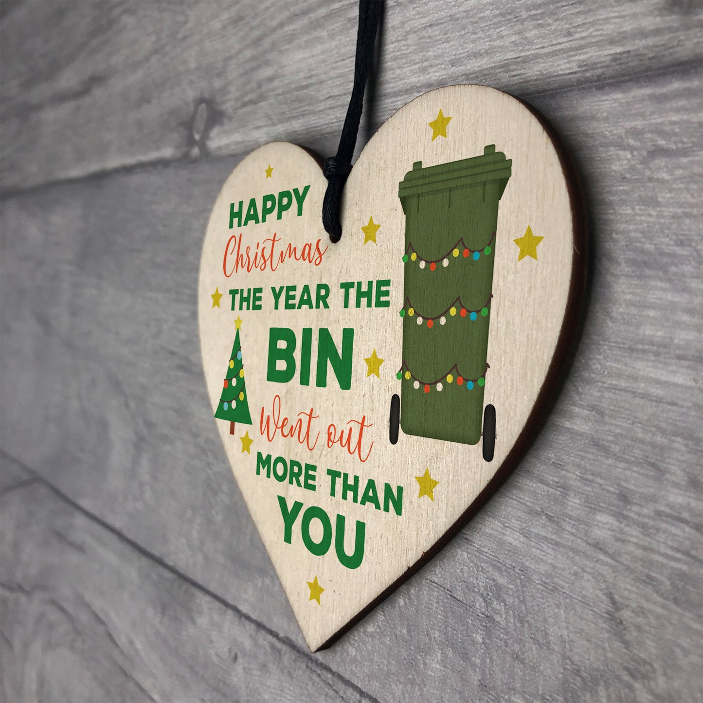 Funny Rude Christmas Gift Wood Heart Lockdown Memory Gift