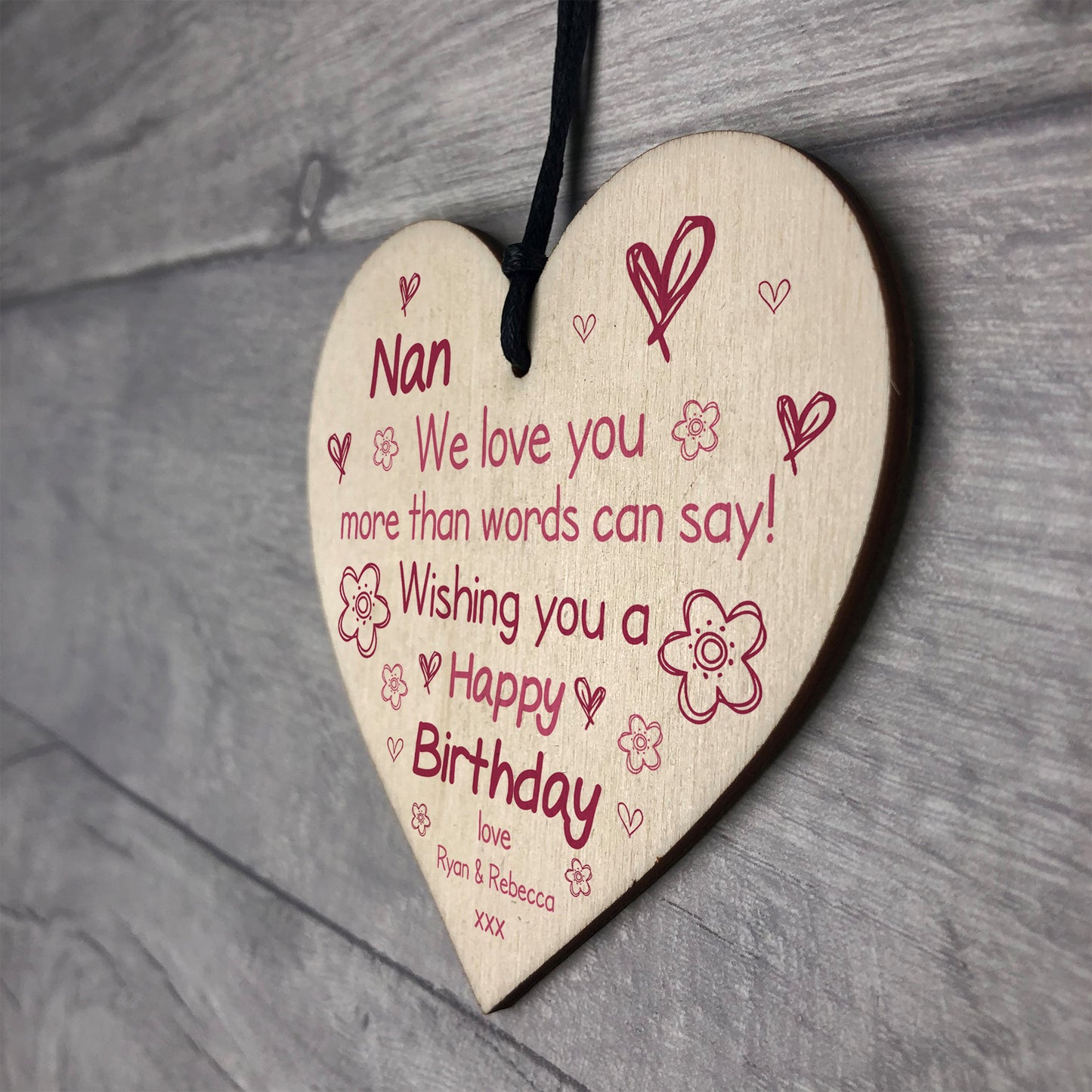 Birthday Gifts For Nan Wooden Heart Sign Nan Grandparent Gifts