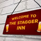 Funny Bar Welcome Sign For Home Bar Man Cave Garden Gifts