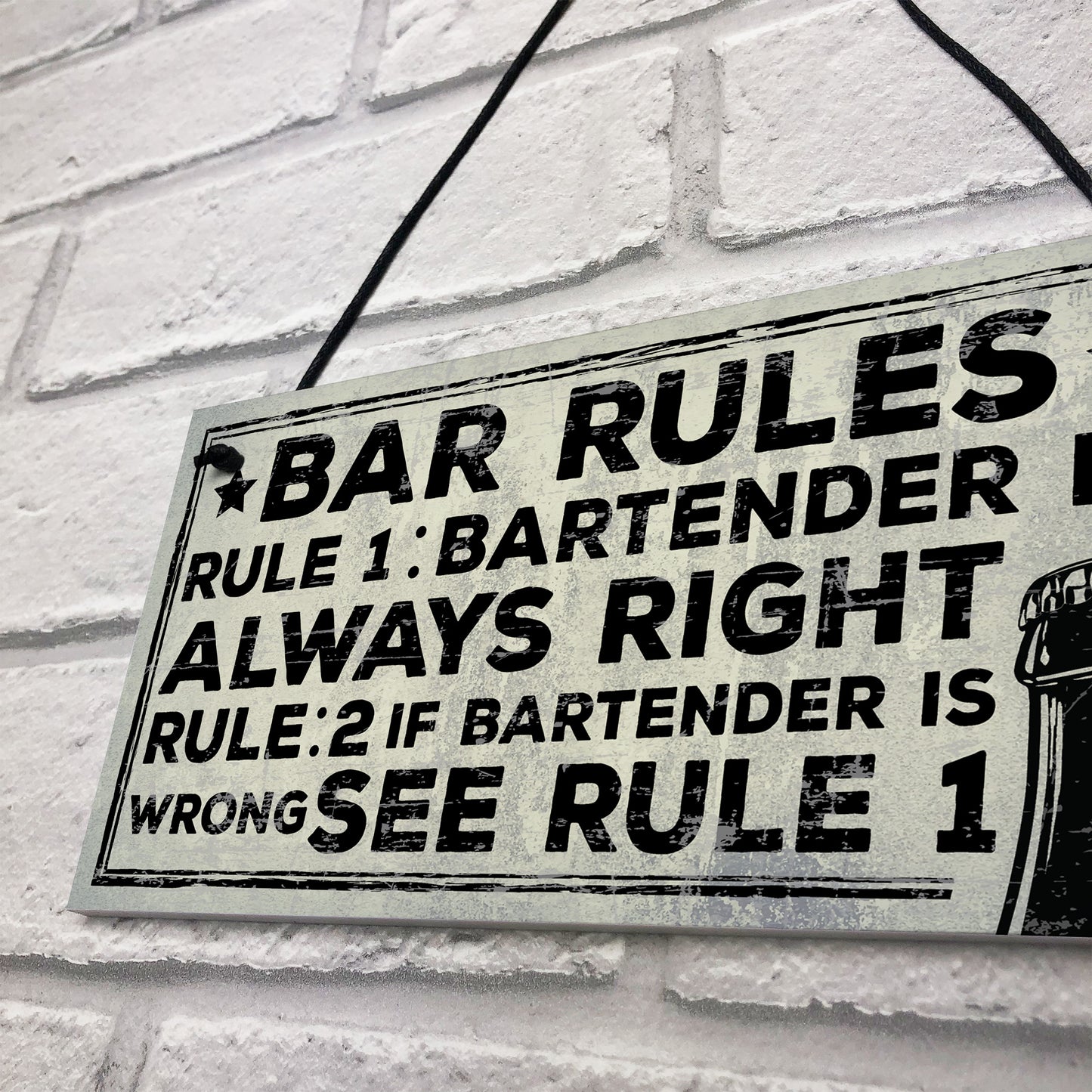 Always Right Bartender FUNNY Pub Landlord Alcohol Beer Gift