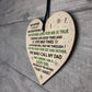 Dad Gift For Birthday Christmas Wooden Heart Dad Thank You Gift