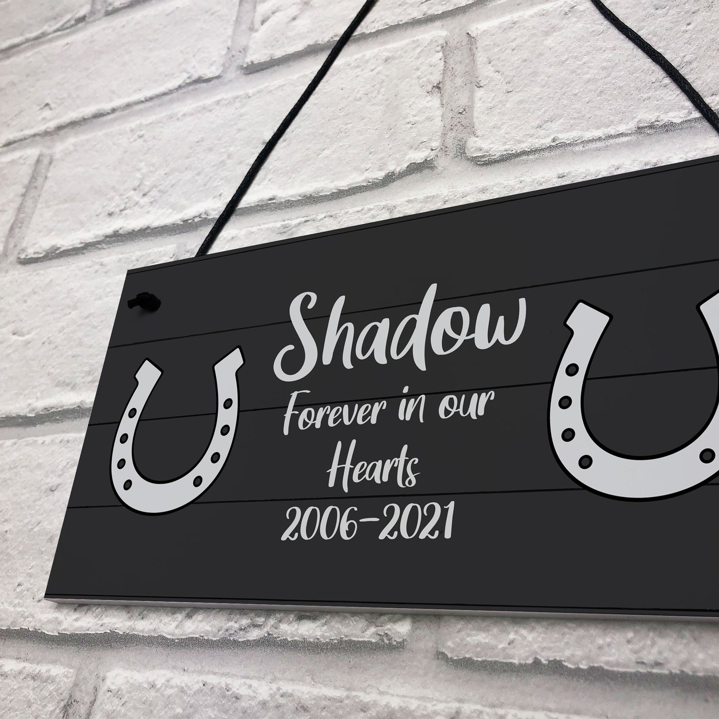 Memorial Sign For Horse Personalised Hanging Sign Horse Lover