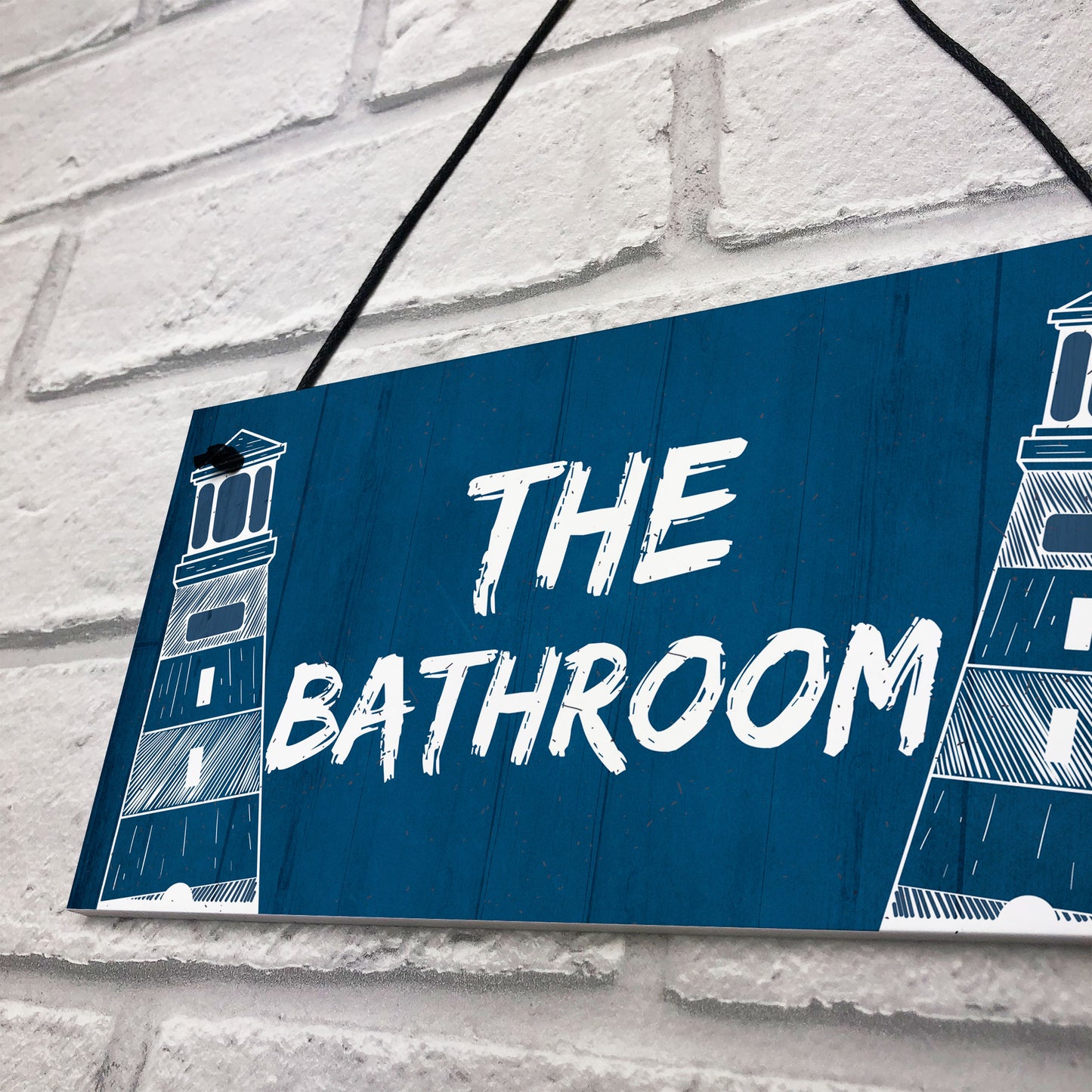 THE BATHROOM Sign Nautical Theme Toilet Loo Bathroom Sign