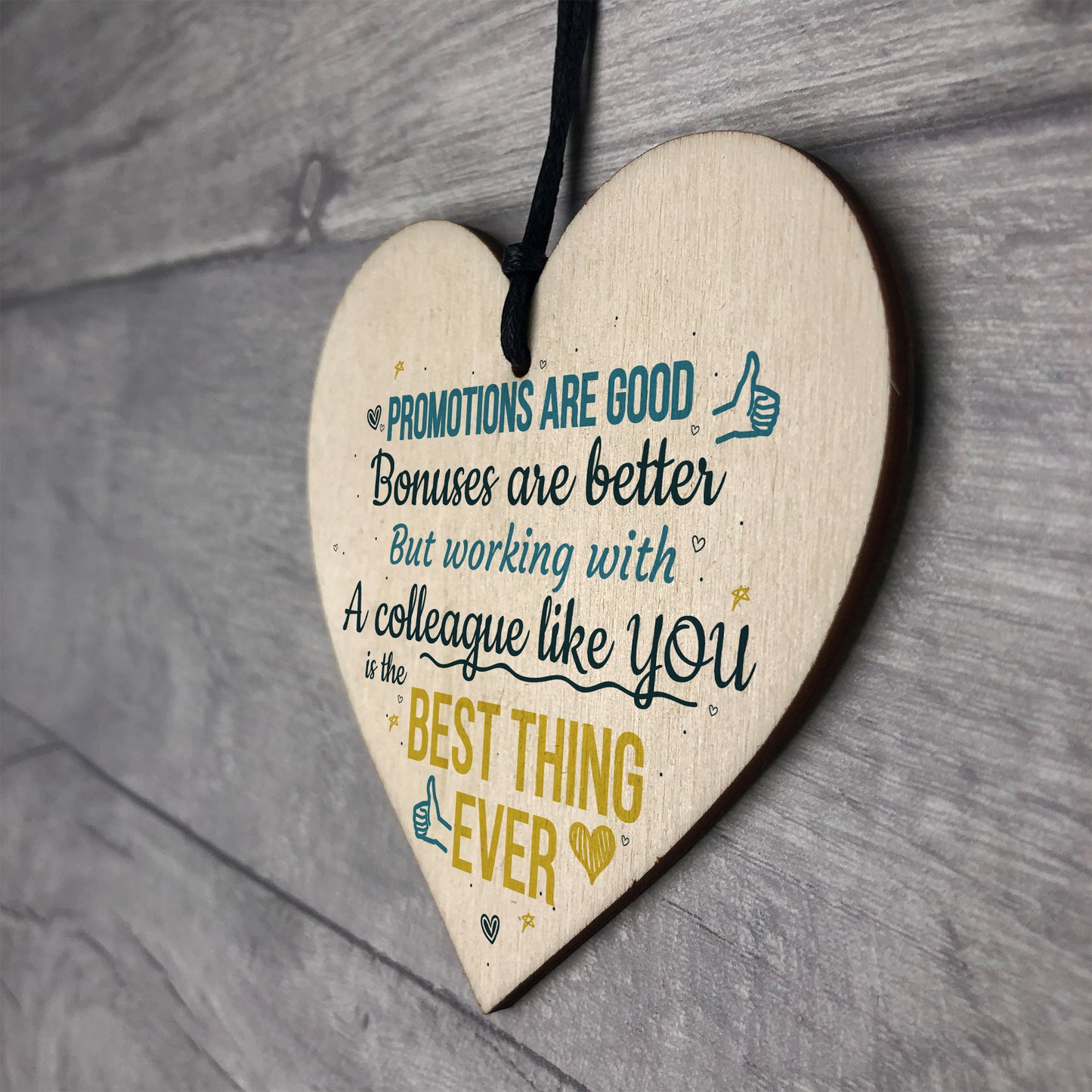 Best Colleague Hanging Heart Plaque Work Present FRIEND Sign