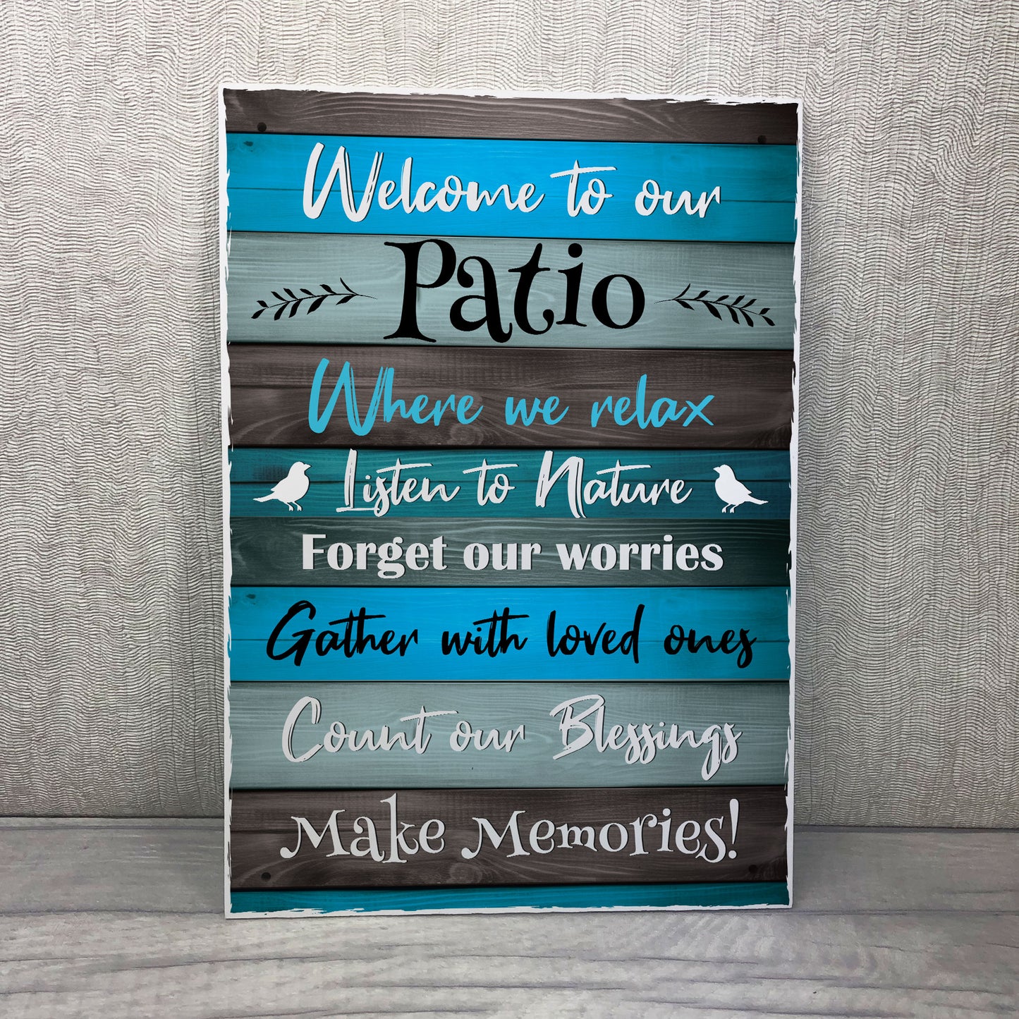 Welcome To Our Patio Sign Garden Bar Decorations Garden Sign