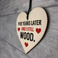 Funny 5th Anniversary Gift For Wife Husband Heart Gift For Him