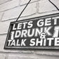Funny Alcohol Sign Vodka Gin Beer Gifts Man Cave Home Bar Pub