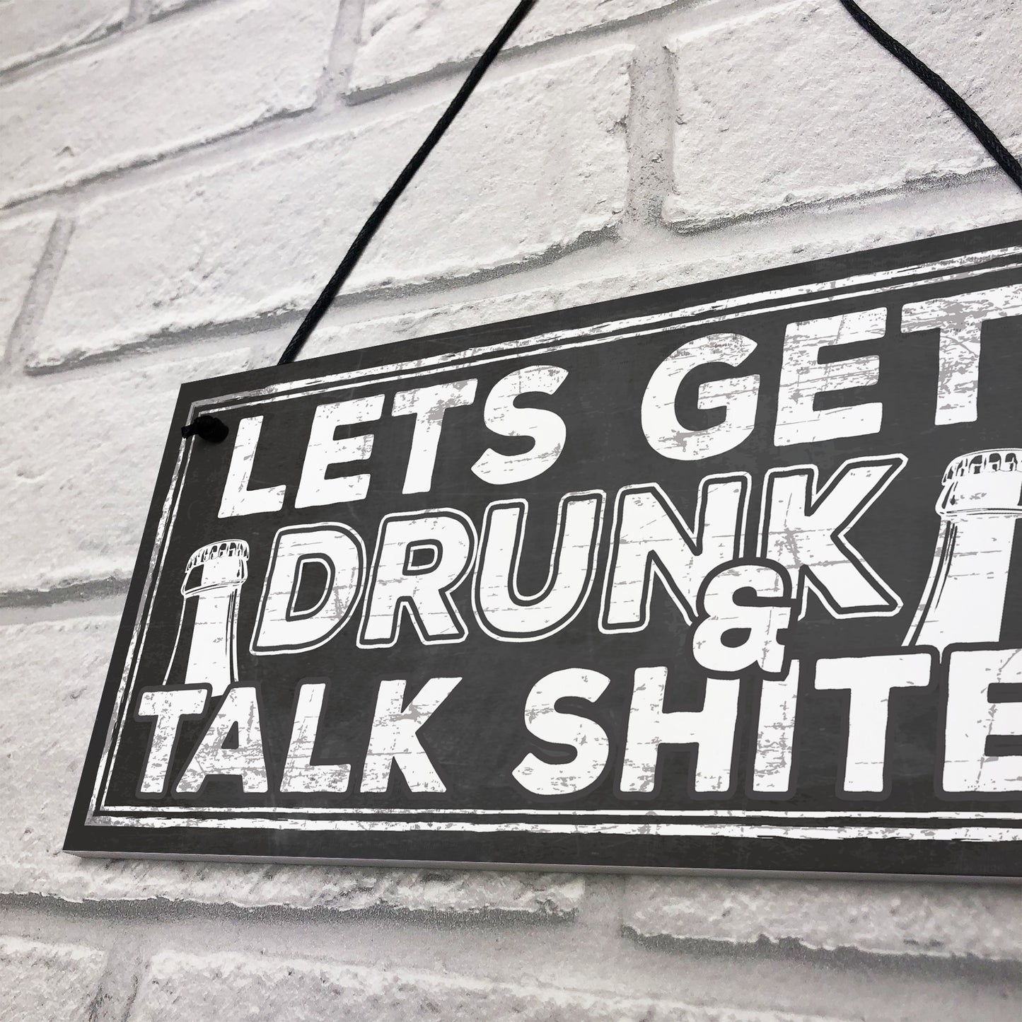 Funny Alcohol Sign Vodka Gin Beer Gifts Man Cave Home Bar Pub