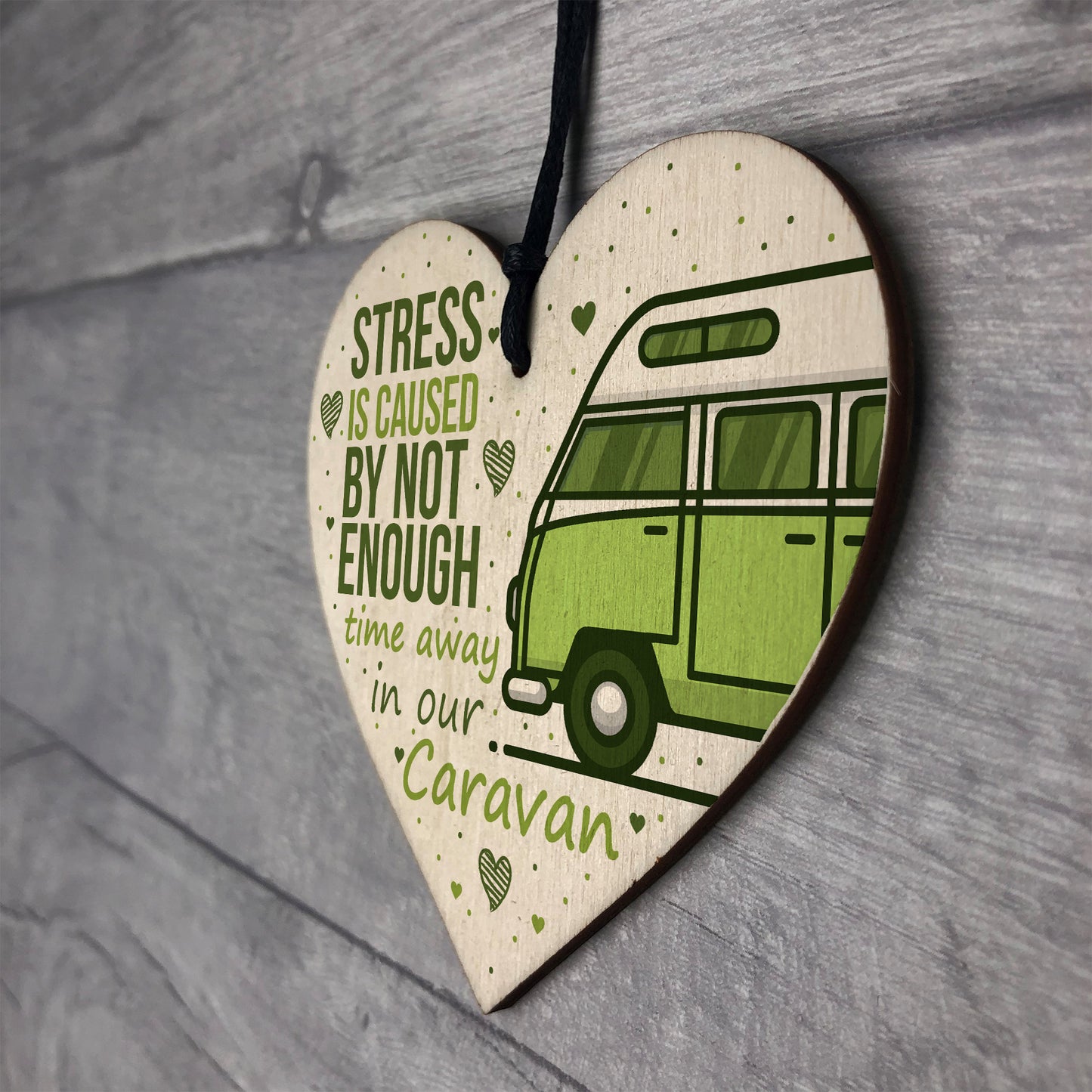 Novelty Caravan Sign Wood Heart Funny Plaque Home Door Gifts