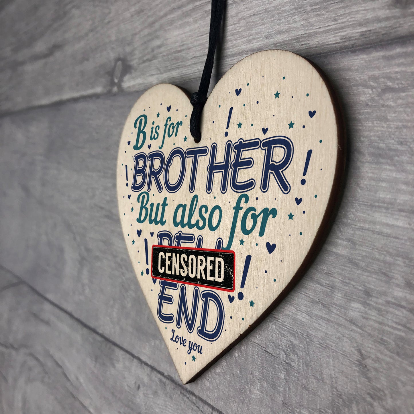 Funny Birthday Gifts For Brother Novelty Rude Family Gift Heart