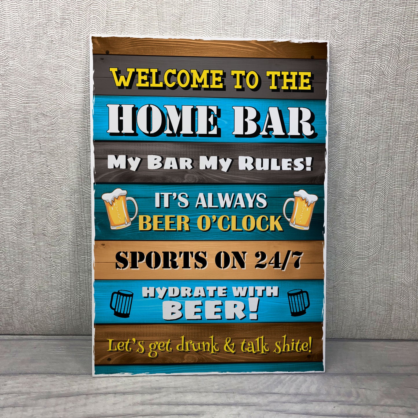 Welcome Plaque Bar Accessories For Home Pub or Outdoor Garden