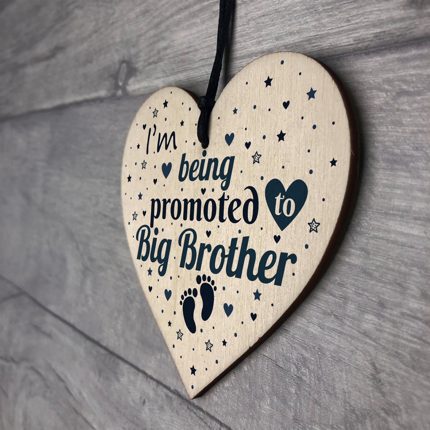 Big Brother Gift From Bump Wood Heart Newborn Baby Christmas